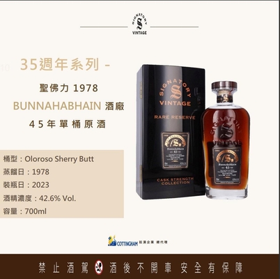 Bunnahabhain 1975 聖佛力35週年 