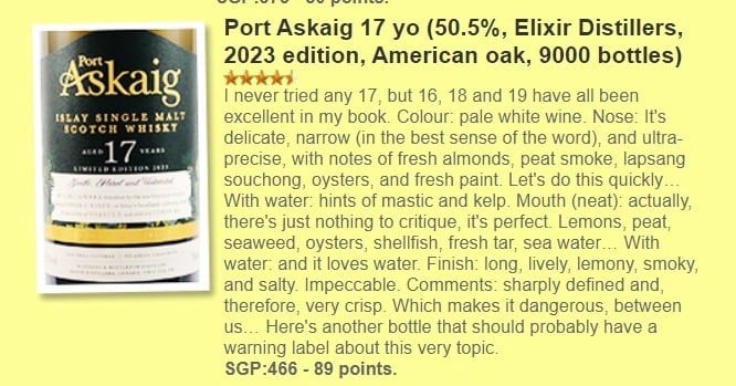 Port Askaig 17Y  