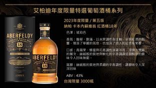 Aberfeldy 18Y 艾柏迪 美國加州納帕谷紅酒桶